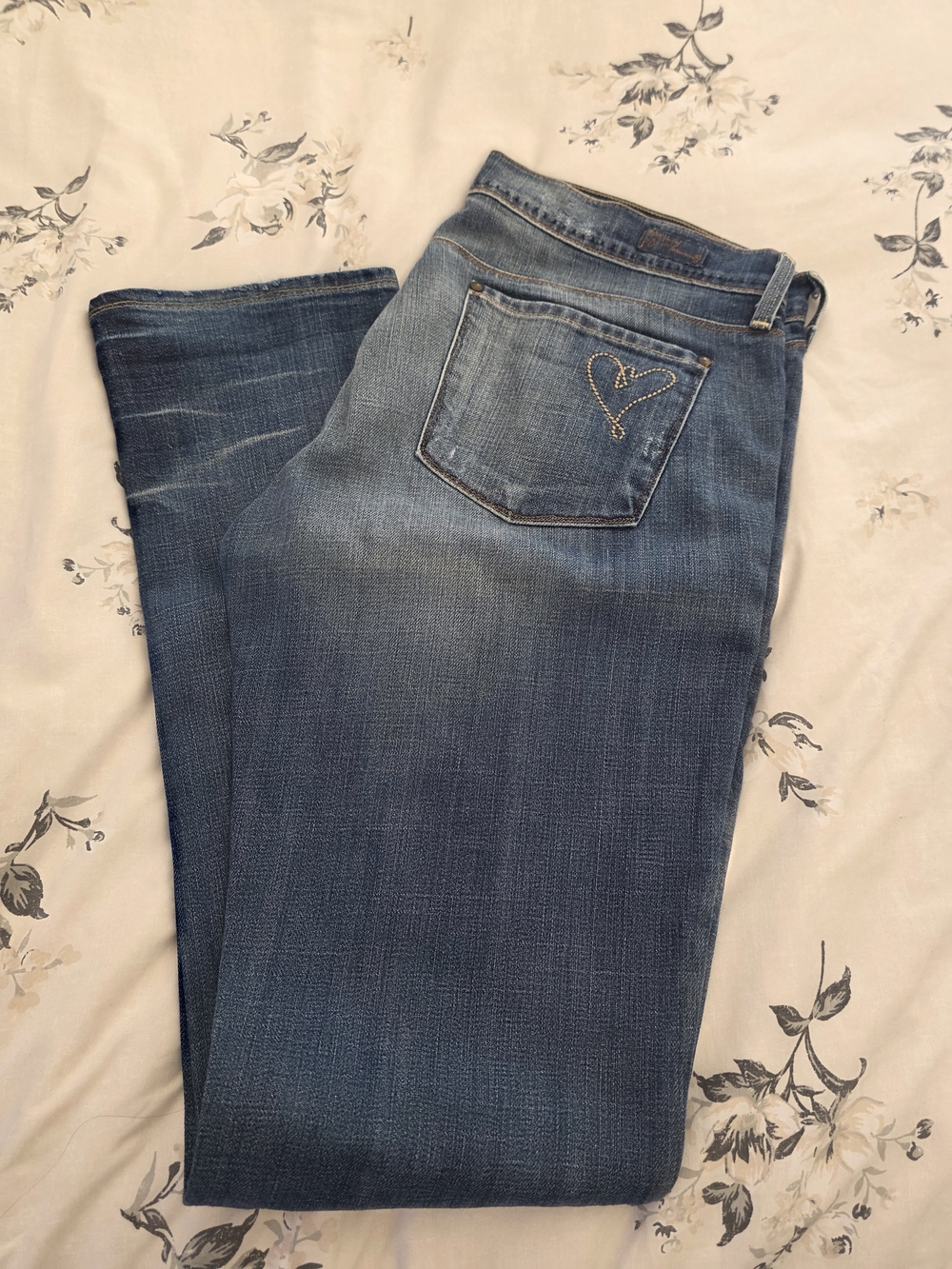 Citizens Of Humanity blue denim low waist straight leg jeans